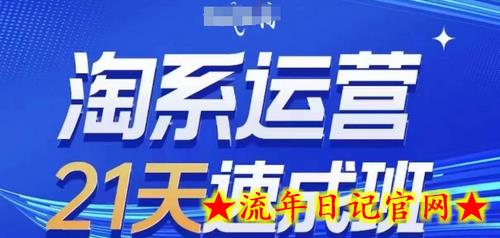 淘系运营21天速成班(更新24年9月)，0基础轻松搞定淘系运营，不做假把式-流年日记