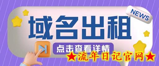 冷门项目，域名出租玩法，简单粗暴适合小白-流年日记