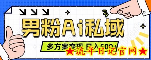 男粉项目，Ai图片转视频，多种方式变现，日入500+-流年日记
