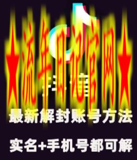 2024年11月抖音最新解封账号方法+解实名 自己真实实操已解2个号-流年日记