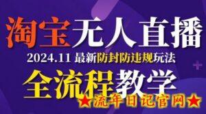 TB无人直播,11月最新防封攻略全流程教学,稳定月入2W+-流年日记