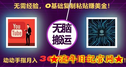 无需经验，0基础复制粘贴赚美刀，动动手指，月入3000+刀，无上限-流年日记