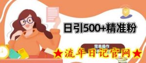 私域引流获客神器,全自动引流玩法日引 500+精准粉 加爆你的微信-流年日记