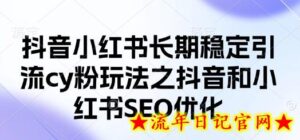 抖音小红书长期稳定引流cy粉玩法之抖音和小红书SEO优化-流年日记