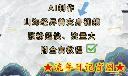 AI制作山海经异兽变身视频，涨粉超快，流量大，附全套教程-流年日记
