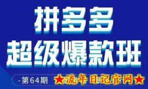 拼多多超级爆款班64期线下课资料3月28-29号pdf和思维导图-流年日记