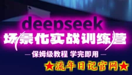 DeepSeek场景化实战训练营，保姆级教程，学完即用，手把手教你用DeepSeek提升效率-流年日记
