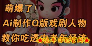 用Ai制作Q版戏剧人物,手把手教你吃透中老年经济,5分钟一个成品,多渠道变现-流年日记
