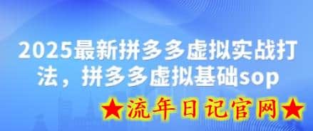 2025最新拼多多虚拟实战打法，拼多多虚拟基础sop-流年日记