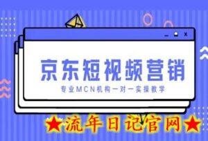 京东短视频营销项目，专业MCN机构一对一实操教学-流年日记