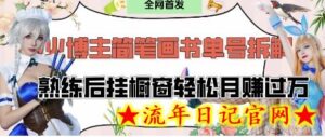 抖音博主“不略”爆火简笔画书单号项目拆解, 每天30分钟,熟练后挂橱窗轻松月入过W-流年日记
