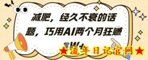 减肥,经久不衰的话题,巧用AI两个月狂挣2W+-流年日记