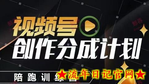 视频号创作分成计划陪跑训练营，手把手教会你如何制作视频，细水长流型项目-流年日记
