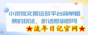 小说推文搬运多平台简单粗暴的玩法，听话照做即可-流年日记