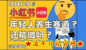 小红书年轻人养生赛道？真的还能做吗？详细讲解！-流年日记