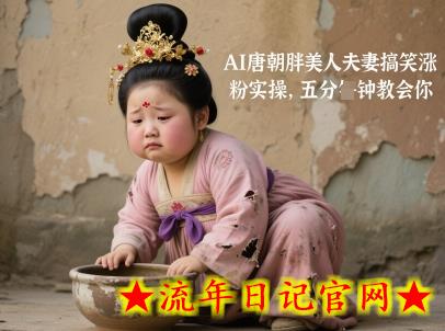 AI唐朝胖美人夫妻搞笑涨粉实操，五分钟教会你-流年日记