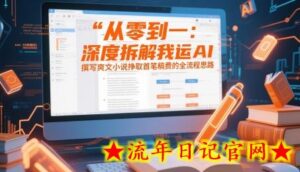 从零到一：深度拆解我运用AI撰写爽文小说挣取首笔稿费的全流程思路-流年日记