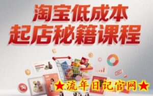淘宝低成本起店系统课,助你快速起店,实现弯道超车-流年日记