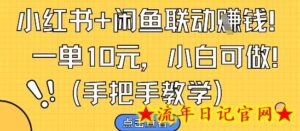 小红书+闲鱼联动挣钱,一单10元,小白可做-流年日记