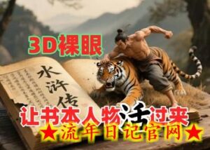 书本人物裸眼3D视频,新的玩法,流量超猛,保姆级教程-流年日记