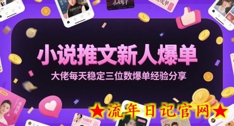 小说推文新人爆单大佬每天稳定三位数爆单经验分享-流年日记