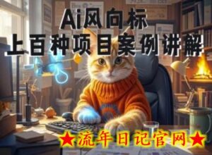 Ai风向标-附100种项目案例玩法-0基础小白到大神ai视频商业应用教学-流年日记