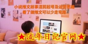 小说推文故事混剪起号及运营思路，看了做推文可以少走弯路-流年日记