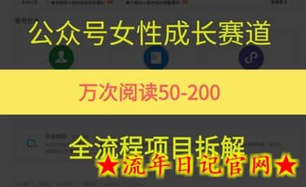 公众号女性赛道，最近爆火系列，条条作品阅读量10w+-流年日记