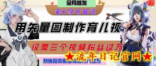 用矢量图制作育儿知识，条条爆款，每条点赞破万，实操仅需10分钟，卖育儿资料轻松月入过1W-流年日记