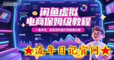 闲鱼虚拟电商保姆级教程，一鱼多吃，能卖资料能打粉能做拉新-流年日记