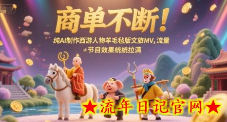 商单不断！纯AI制作西游人物羊毛毡版文旅MV，流量+节目效果统统拉满-流年日记