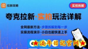 全网最新最细的夸克拉新实拍玩法，夸克搜索实拍详细拆解-流年日记