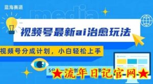 视频号分成最新ai治愈玩法，5分钟一条爆款，日入多张，小白也能轻松上手-流年日记