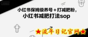 小红书保姆级养号+打减肥粉,小红书减肥打法sop-流年日记