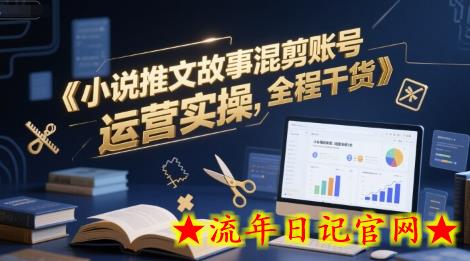 小说推文故事混剪账号运营实操，全程干货-流年日记