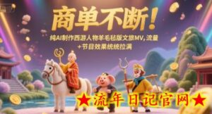 商单不断！纯AI制作西游人物羊毛毡版文旅MV，流量+节目效果统统拉满-流年日记