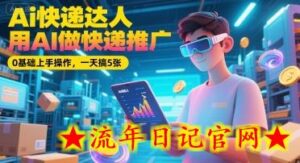 Ai快递达人,用AI做快递推广,0基础上手操作,一天搞5张-流年日记