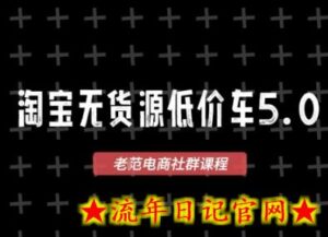 淘宝无货源2025VIP教程,最新的淘宝无货源课程,1688代发,蓝海选品,零成本创业首选-流年日记