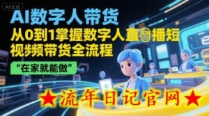 AI数字人带货,从0到1掌握数字人直播短视频带货全流程,在家就能做-流年日记