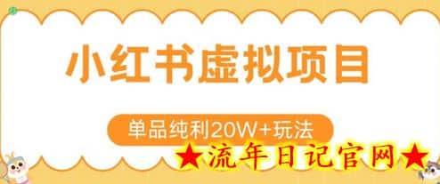 小红书卖虚拟产品，单品纯利20W+玩法分享，4节系列课程-流年日记