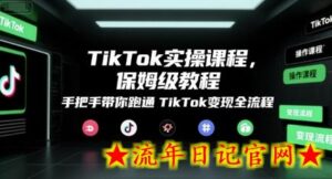 TikTok实操课程,保姆级教程,手把手带你跑通TikTok变现全流程-流年日记