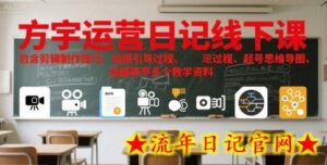 方宇运营日记线下课,包含剪辑制作技巧、拍摄引导过程、起号思维导图、选题等多个教学资料-流年日记