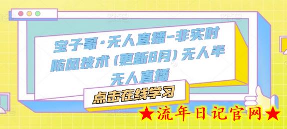 宝子哥·无人直播-非实时防风技术(更新25年7月)无人半无人直播-流年日记