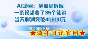 AI收徒变现闭环：一条视频收35人，日入1k+(附完整SOP)-流年日记