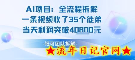 AI收徒变现闭环：一条视频收35人，日入1k+(附完整SOP)-流年日记
