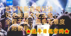 知乎拉新自撸玩法，可无限放大化去做，全程干货，简单无难度(附教程)-流年日记