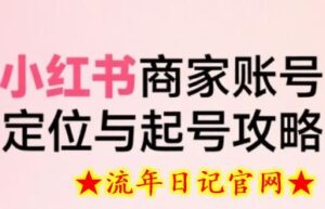 小红书电商全链路实战从定位到爆单，系统拆解小红书商家起号全流程-流年日记