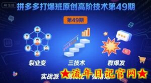 拼多多打爆班原创高阶技术第49期,拼多多裂变+阶梯+群爆-流年日记