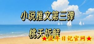 小说推文项目操作全流程第三弹,0粉就能做,门槛低非常适合新手-流年日记