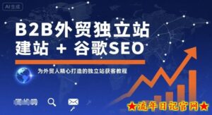 B2B外贸独立站建站+谷歌SEO,为外贸人精心打造的独立站获客教程-流年日记
